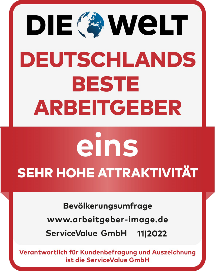 eins hat eine sehr hohe Attraktivität für Arbeitnehmer