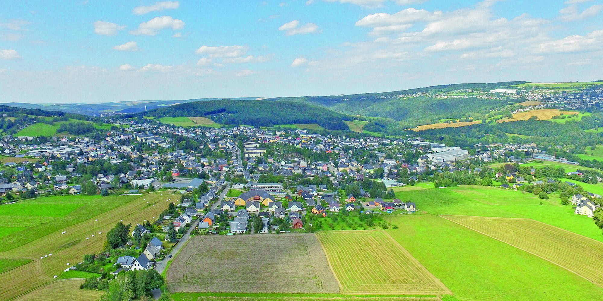 Luftaufnahme von Lauter-Bernsbach