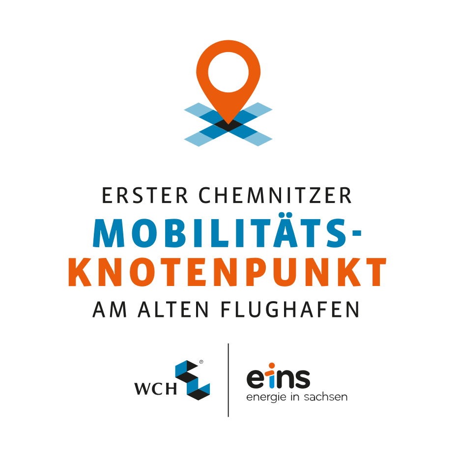 E-Mobilität Erster Chemnitzer Mobilitätsknotenpunkt Logo