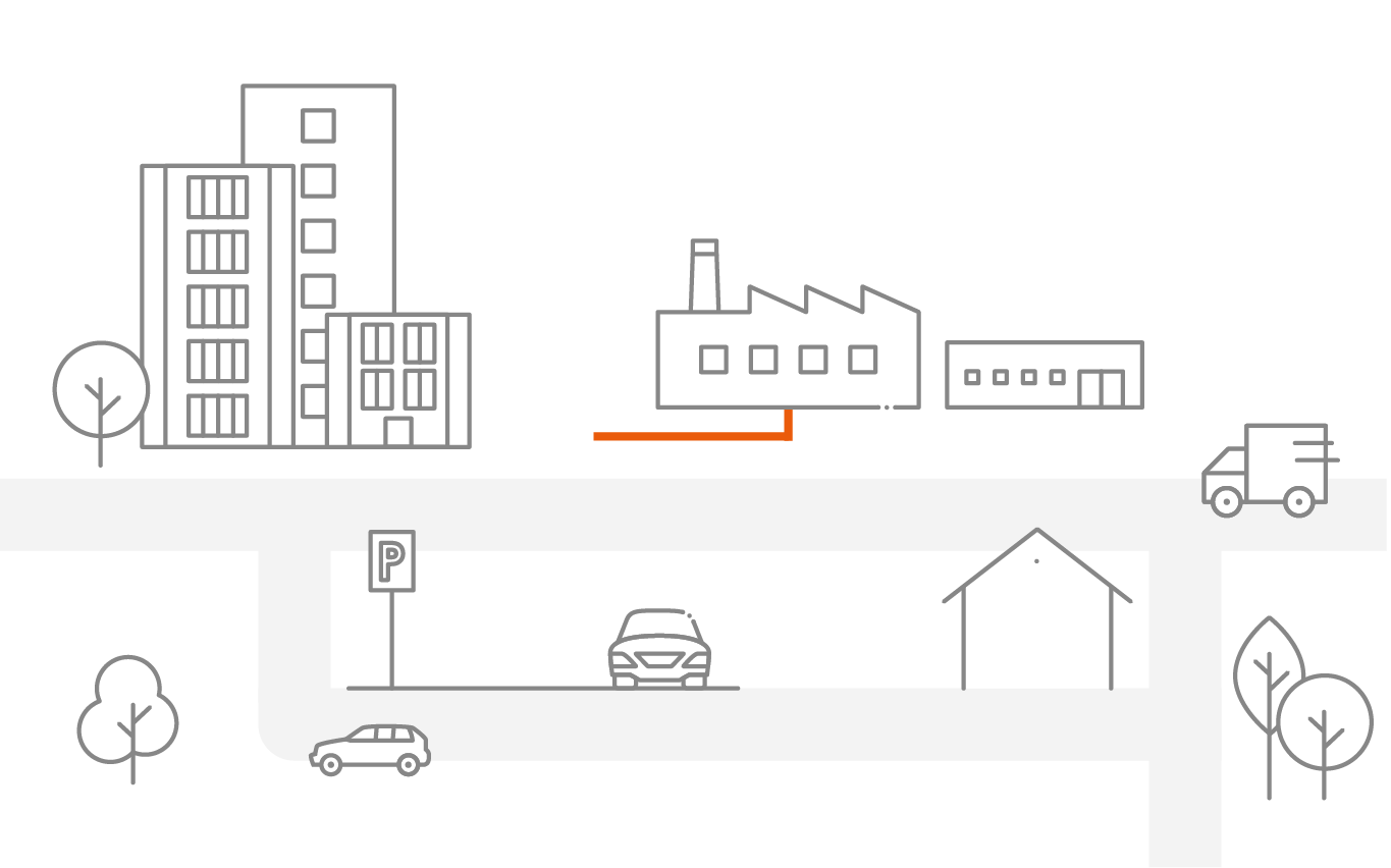 Industrie und Gewerbe Infografik
